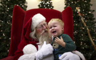 Kids visit Santa Claus