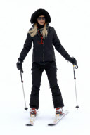 Paris Hilton shows off her Skiing Skills - Part 2
