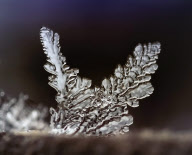 Magnified ice and snow, Moscow, Russia - Dec 2012