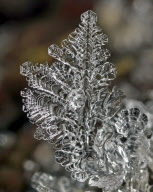 Magnified ice and snow, Moscow, Russia - Dec 2012