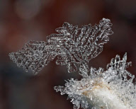 Magnified ice and snow, Moscow, Russia - Dec 2012