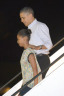 The Obama Family Arrives in Hawaii for Vacation