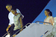 The Obama Family Arrives in Hawaii for Vacation