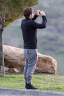 *EXCLUSIVE* Orlando Bloom takes in the Morning Sunrise