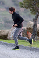 *EXCLUSIVE* Orlando Bloom takes in the Morning Sunrise