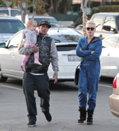 Pink Steps Out in Pajamas to Bring Willow to the Park