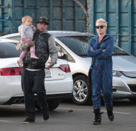 Pink Steps Out in Pajamas to Bring Willow to the Park