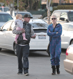 Pink Steps Out in Pajamas to Bring Willow to the Park