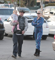 Pink Steps Out in Pajamas to Bring Willow to the Park