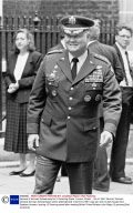 General H Norman Schwarzkopf at 10 Downing Street, London, Britain  - 26 Jul 1991