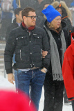 *EXCLUSIVE* Michael Buble takes his wife Luisana and her Family Up in the Snow [NO Canada]