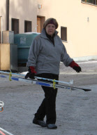 Angela Merkel skiing in St. Moritz