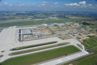 Baustelle des neuen Terminals am Flughafen Berlin-Schönefeld