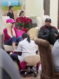 Nicki Minaj Gets Pampered Wearing Head To Toe Pink