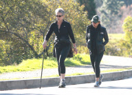 Exclusive... Jamie Lee Curtis Takes A Morning Walk 