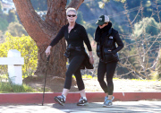 Exclusive... Jamie Lee Curtis Takes A Morning Walk 