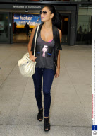 Nicole Scherzinger at Heathrow Airport, London, Britain - 15 Aug 2012