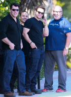 Mark Wahlberg Hangs with Friends in Miami 