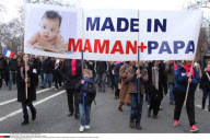 PARIS: Thousands demonstrate against gay mariage