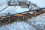 Multiple car crash on motorway bridge leaves three dead, Skane, Sweden - 15 Jan 2013