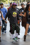 Lil Wayne gets ready for the Laker Game