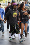 Lil Wayne gets ready for the Laker Game