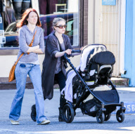 Anna Paquin and her twins go for a stroll in Brentwood