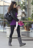 Oksana Grigorieva and daughter Lucia at dance class