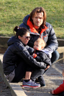 *EXCLUSIVE* Jared Padalecki and Genevieve park it with Baby Thomas [NO Canada]