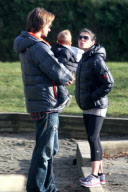 *EXCLUSIVE* Jared Padalecki and Genevieve park it with Baby Thomas [NO Canada]