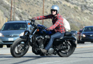 Exclusive... Josh Hutcherson Takes His Motorcycle For A Cruise In Malibu 