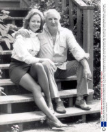 Film Maker Michael Winner And Girlfriend Jenny Seagrove Relax In The Garden Of His Kensington Home After Her Divorce Was Granted Today From Indian Film Director Madhav Sharma .. Picture Desk ** Pkt4465-326173