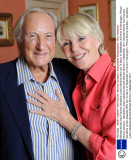 Michael Winner And Fiancee Geraldine Lynton-edwards Who Are To Marry In September At Home In Kensington. Picture Murray Sanders . Geraldine Lynton-edwards Married Michael Winner In September 2011.