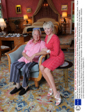 Michael Winner And Fiancee Geraldine Lynton-edwards In The Main Bedroom Of Woodland House Kensington...for Jan Moir Feature... Picture Murray Sanders . Geraldine Lynton-edwards Married Michael Winner In September 2011.