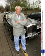 Michael Winner with his new Rolls Royce Corniche convertible, London, Britain  - 06 Mar 2008