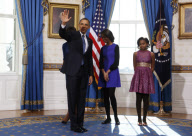 Barack Obama with family - White House