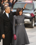 Barack and Michelle in parade