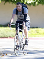 Exclusive... Liev Schreiber Out For A Bike Ride In Brentwood 