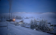 Village of Oymyakon, which is considered to be the coldest permanently inhabited settlement in the world, Russia - Jan 2013