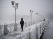 Village of Oymyakon, which is considered to be the coldest permanently inhabited settlement in the world, Russia - Jan 2013