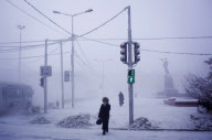 Village of Oymyakon, which is considered to be the coldest permanently inhabited settlement in the world, Russia - Jan 2013
