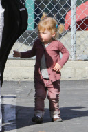 Nicole Kidman picks up her little one from school