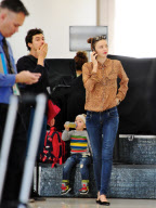 Orlando Bloom, Miranda Kerr, And Baby Flynn Together At LAX