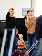 Orlando Bloom, Miranda Kerr, And Baby Flynn Together At LAX