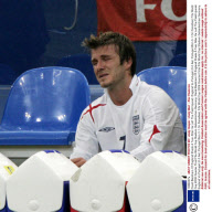 David Beckham Of England Sheds A Tear After He Left The Field Injured. England Vs Portugal (0-0 Aet; Portugal Won 3-1 On Penalties) Fifa World Cup 2006 Quarter Final Fifa World Cup Stadium Gelsenkirchen Germany.