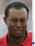 Tiger Woods Cries After Winning The 2006 Open The Open 2006 Royal Liverpool Final Round. [pic] Andy Hooper.