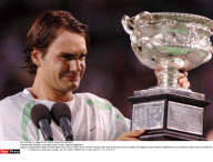 MELBOURNE : Australian Open Tennis: Federer-Baghdatis