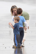 Sheryl Crow has some Beach Fun with her Boys