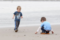 Sheryl Crow has some Beach Fun with her Boys