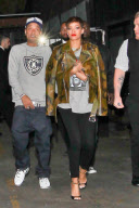 Stylish Rihanna hits My Studio nightclub with a group of friends